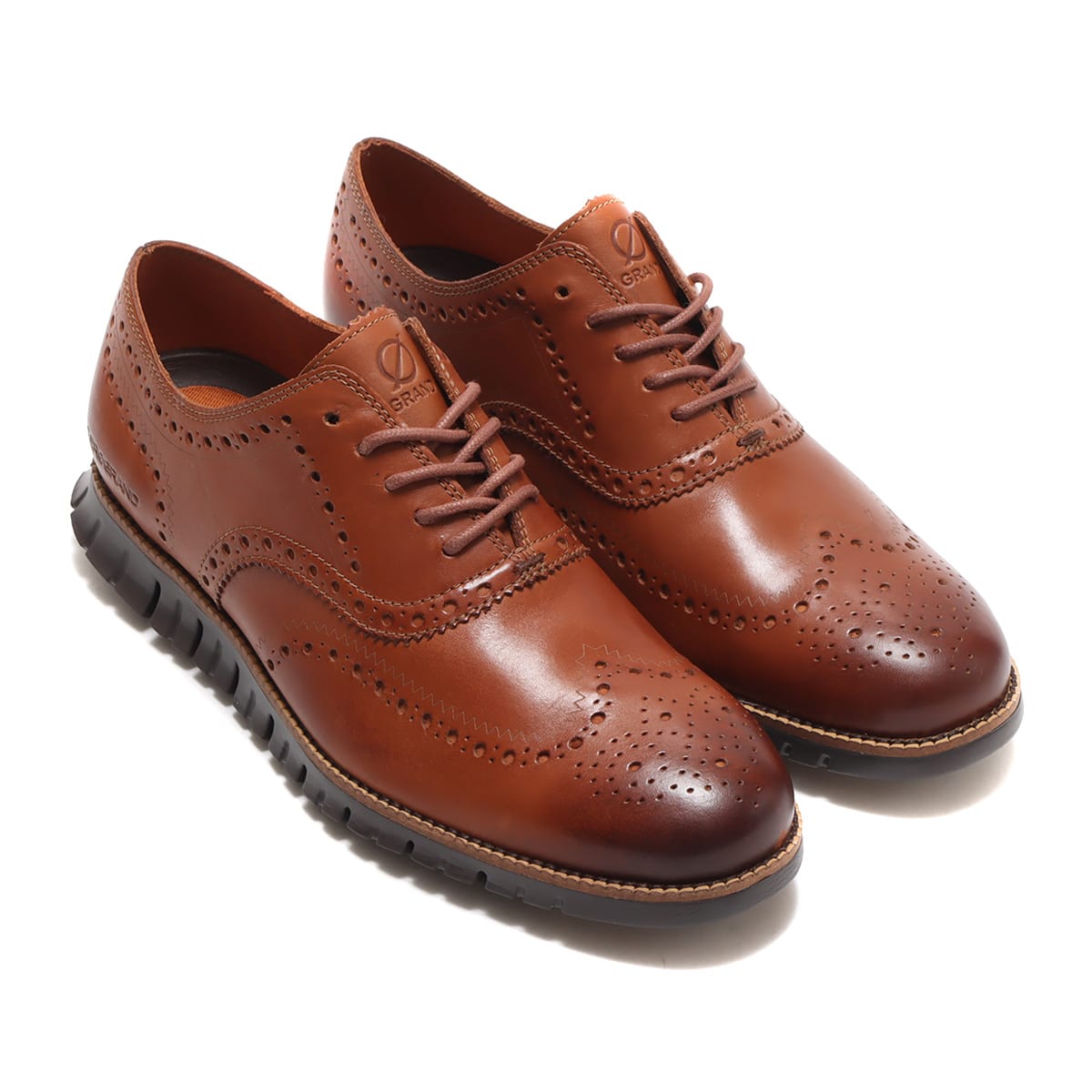 Cole haan zerogrand wingtip best sale oxford british tan java