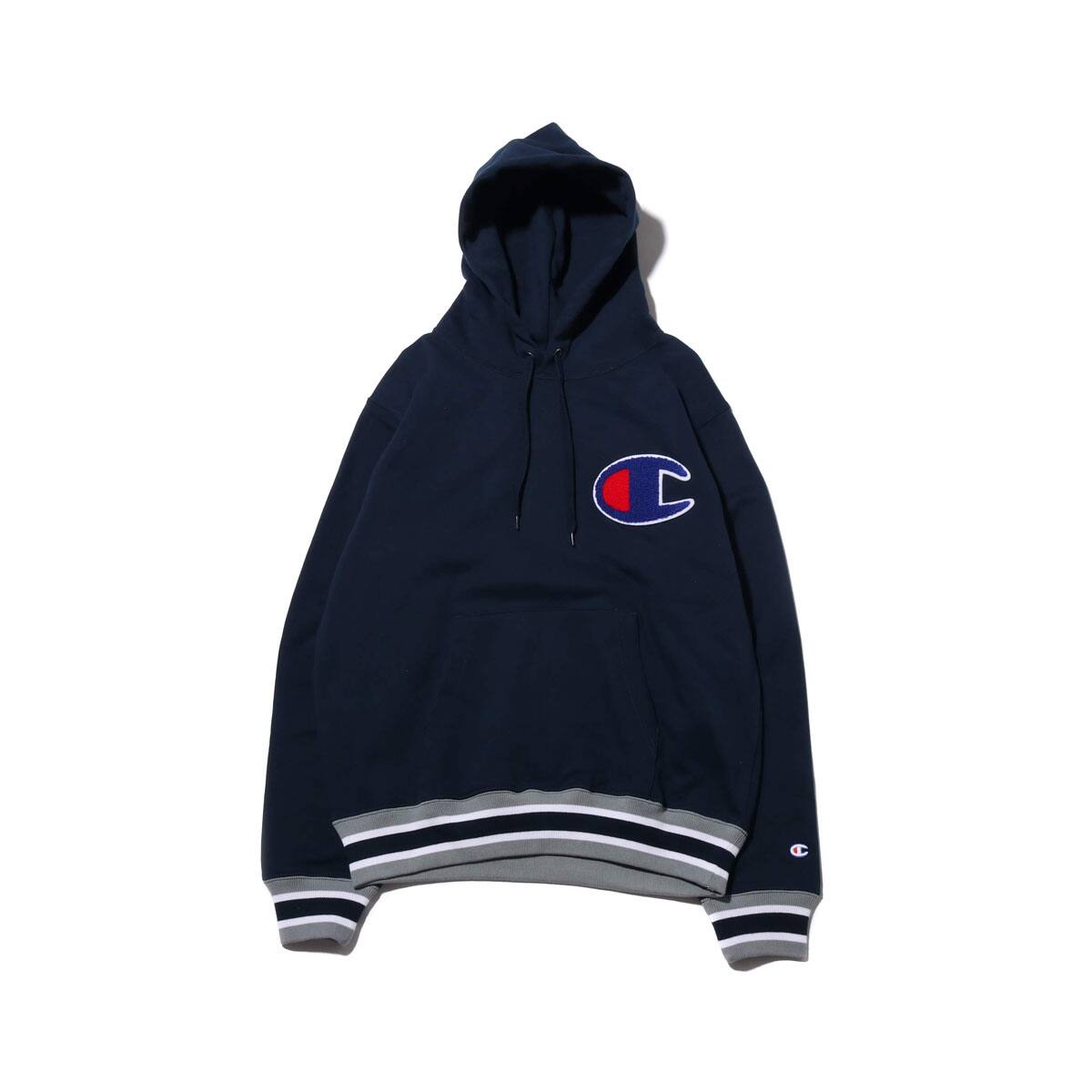 Champion P/O HOODED SWEATSHIRT ネイビー×グレー 19SP-I_photo_large