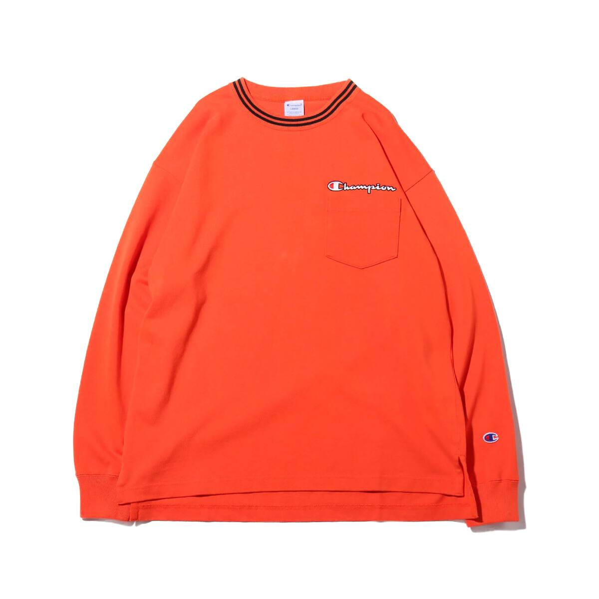 orange champion long sleeve shirt