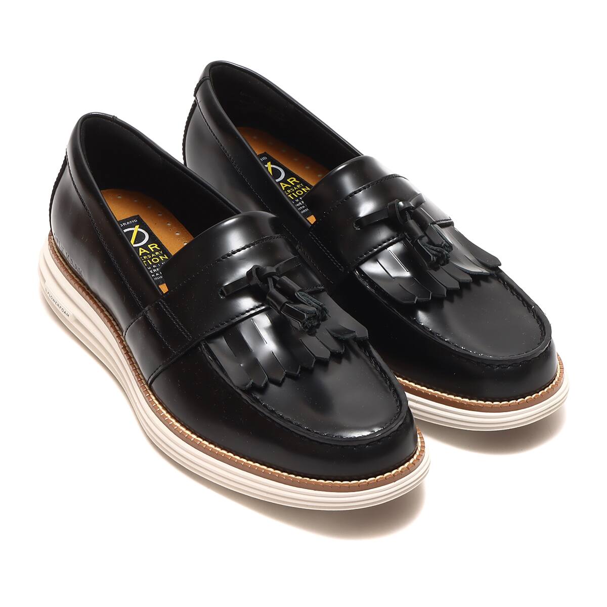 COLE HAAN ORIGINALGRAND KILTIE LOAFER BLACK/OPTIC WHITE 22FA-I