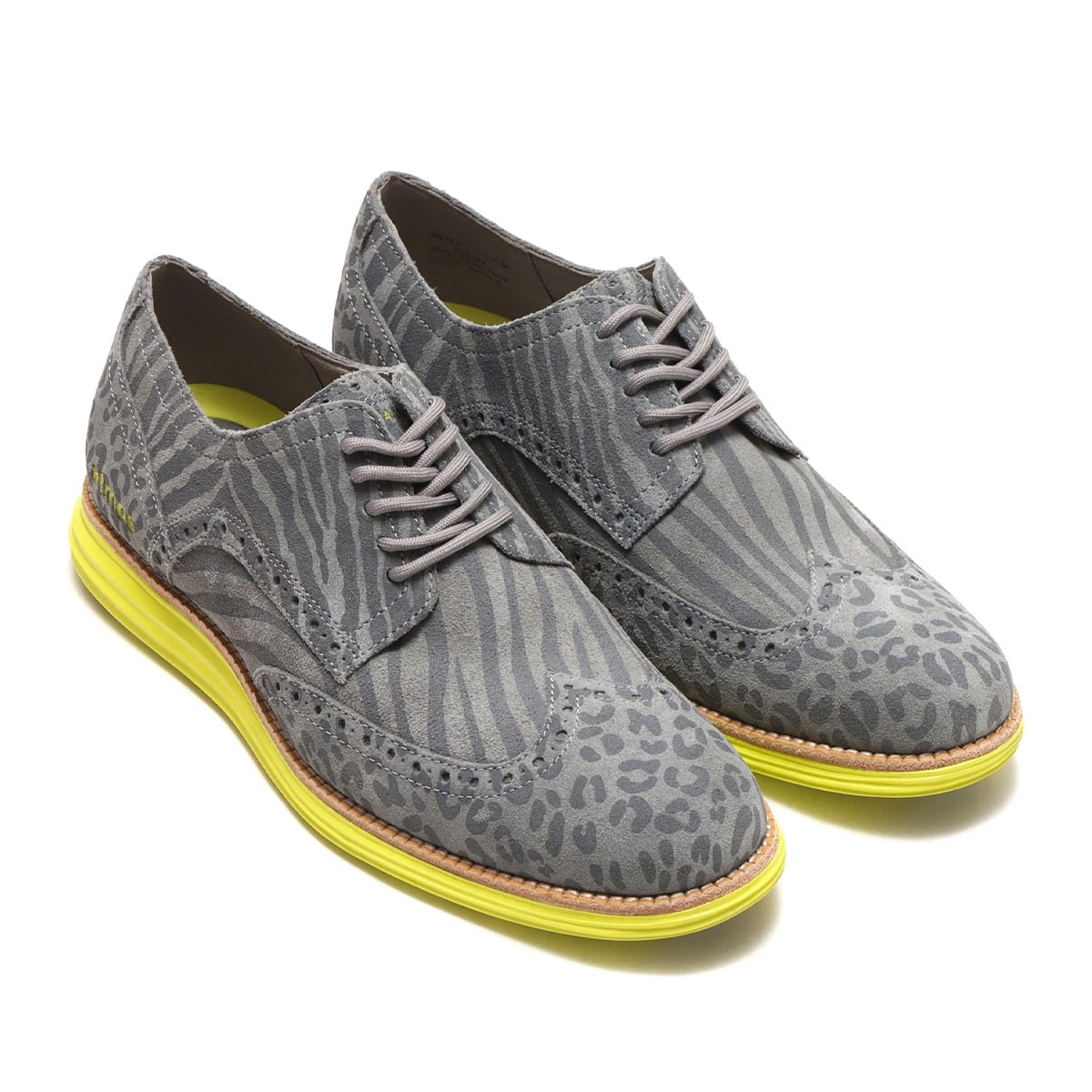 COLE HAAN x atmos ORIGINALGRAND WINGTIP OXFORD GREY ANIMAL EMBOSS