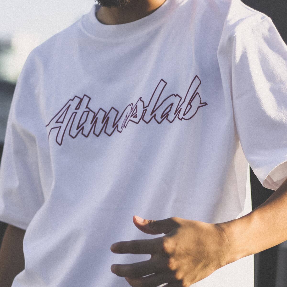 CHAMPION x ATMOS LAB BIG LOGO T-SHIRT ホワイト 18FW-I_photo_large
