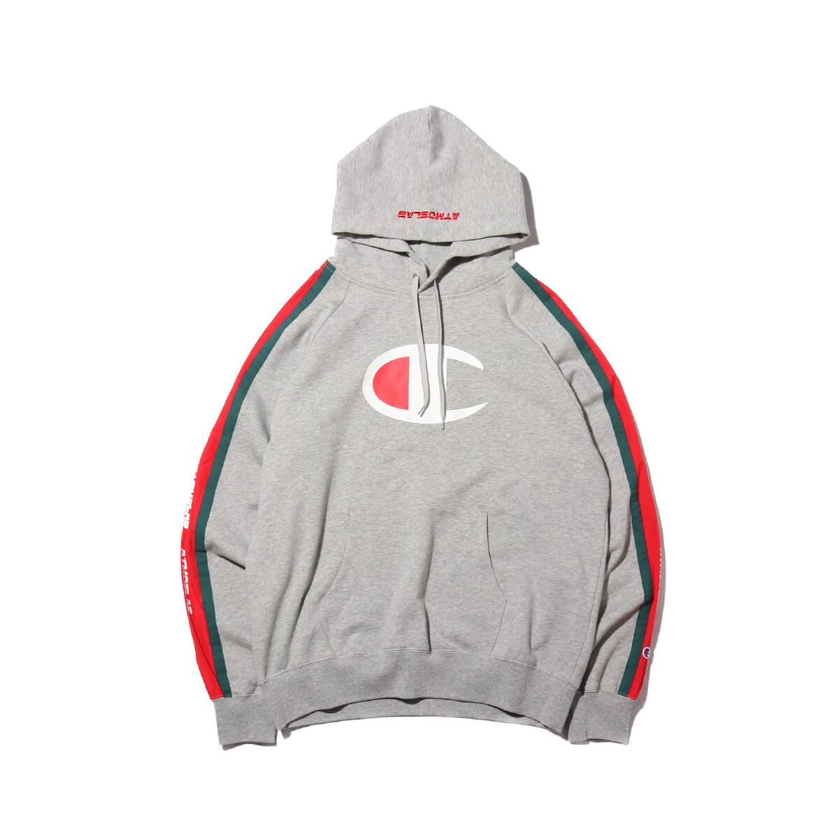 Champion × ATMOS LAB P/O HOODED SWEATSHIRT オックスフォードグレー 19SP-S_photo_large