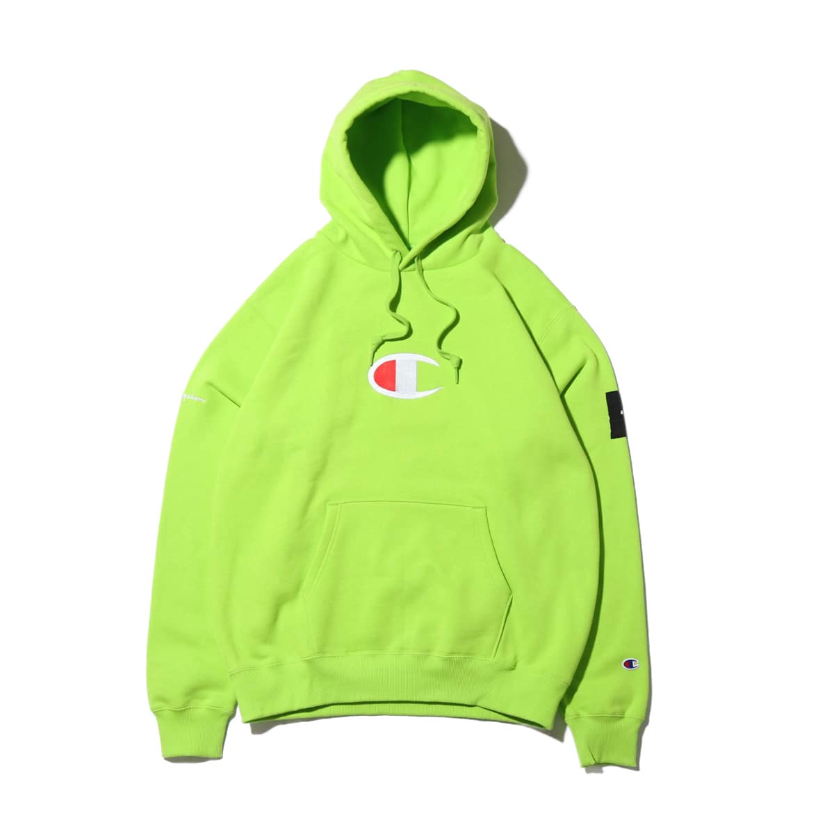 Champion x ATMOS LAB P/O HOODED SWEATSHIRT ライム 19FW-S_photo_large