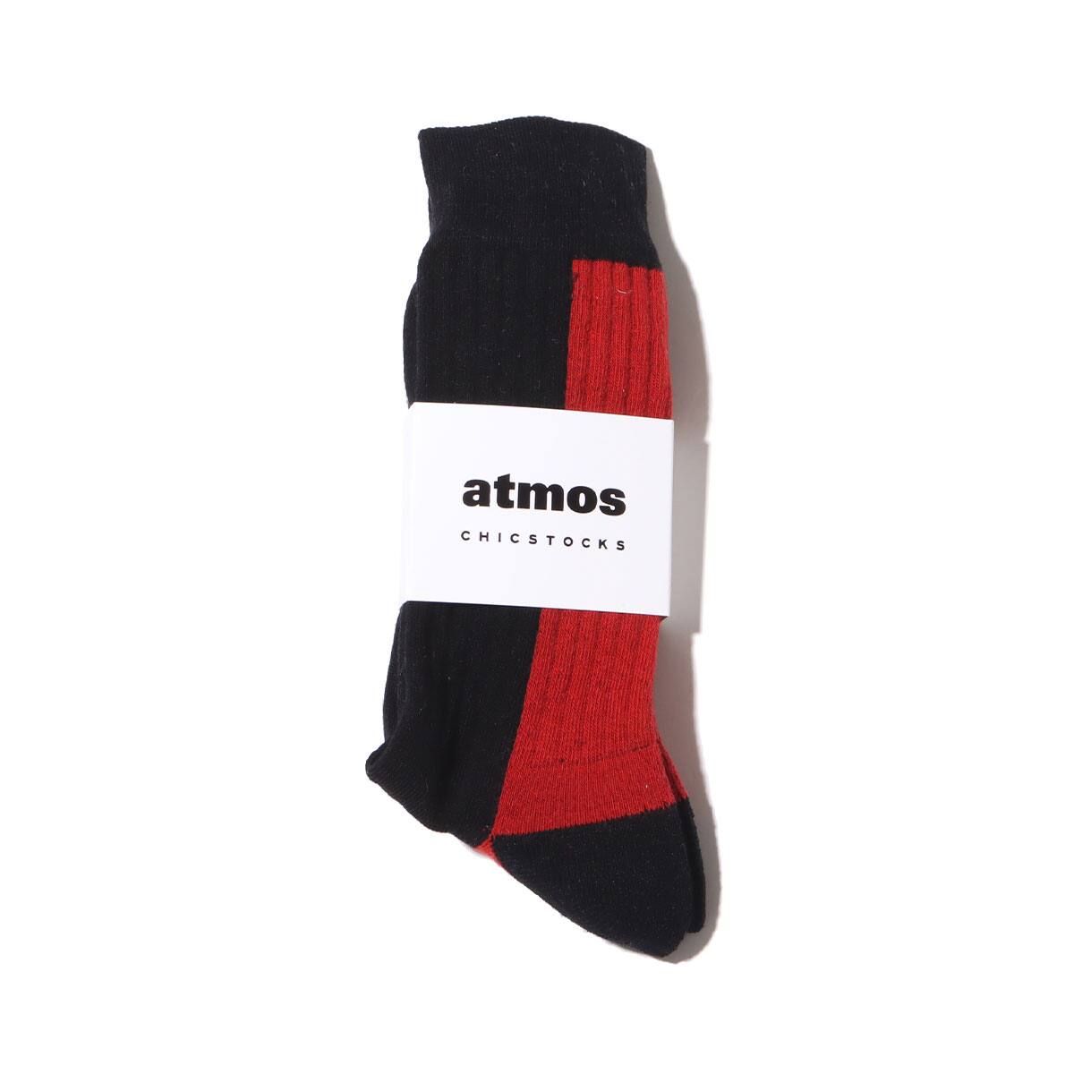 atmos x CHICSTOCKS 1985 RIB SOCKS BLACK/RED 21HO-S_photo_large