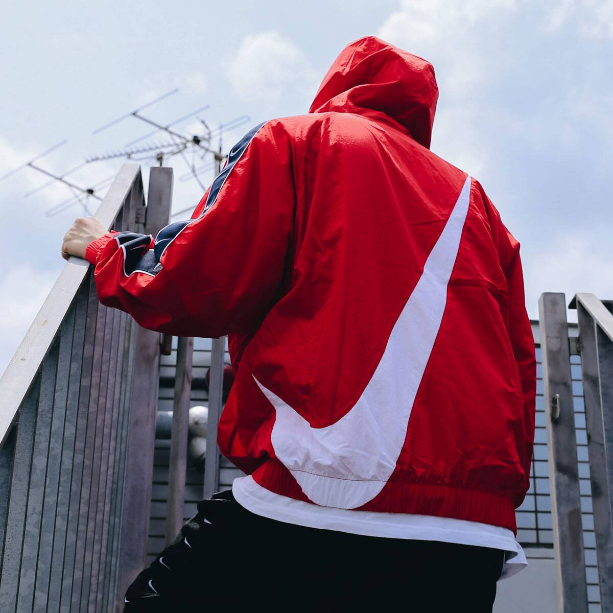 Nike As M Nsw Swoosh Jkt Wvn University Red White Obsidian White 19fa S