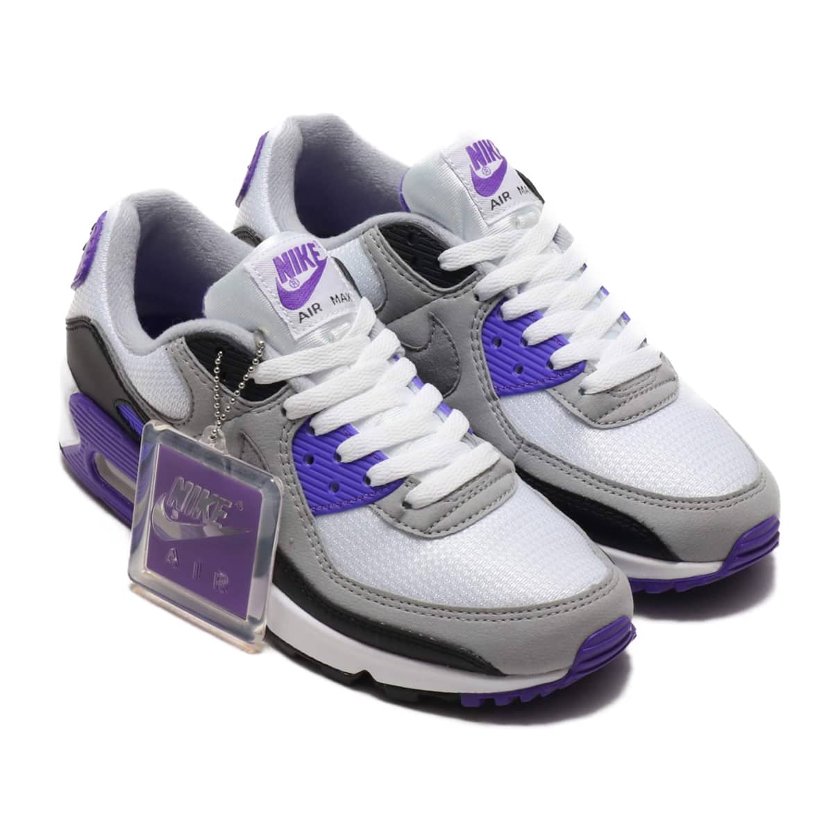 NIKE W AIR MAX 90 WHITE/PARTICLE GREY-HYPER GRAPE-BLACK 20SP-S_photo_large