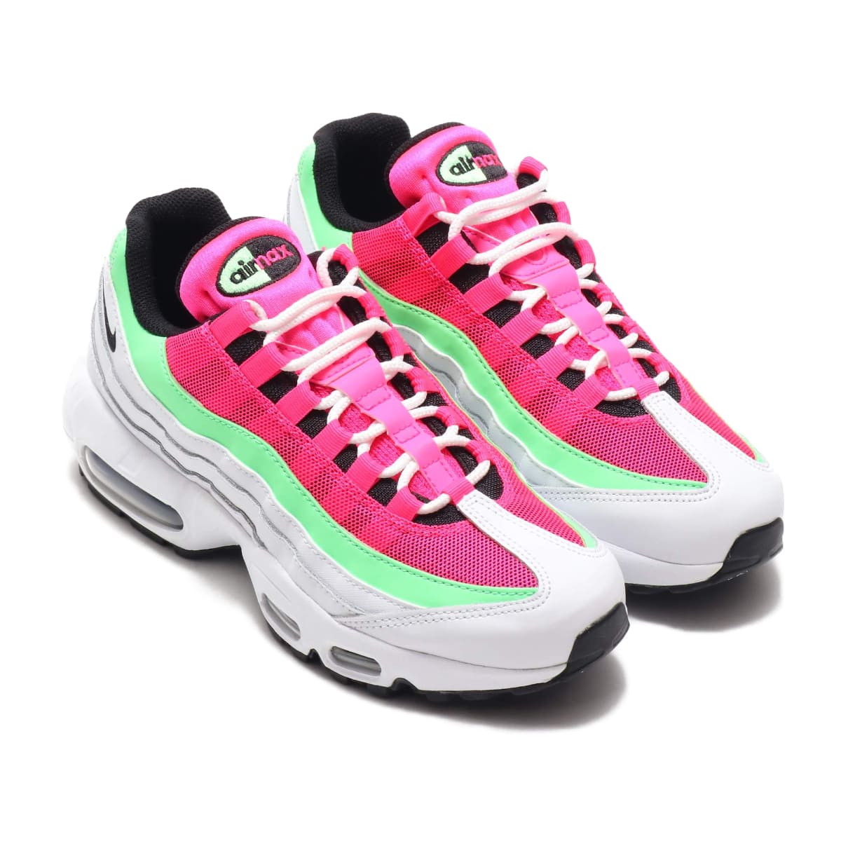 NIKE WMNS AIR MAX 95 WHITE/BLACK-HYPER PINK-ILLUSION GREEN 20SU-I_photo_large