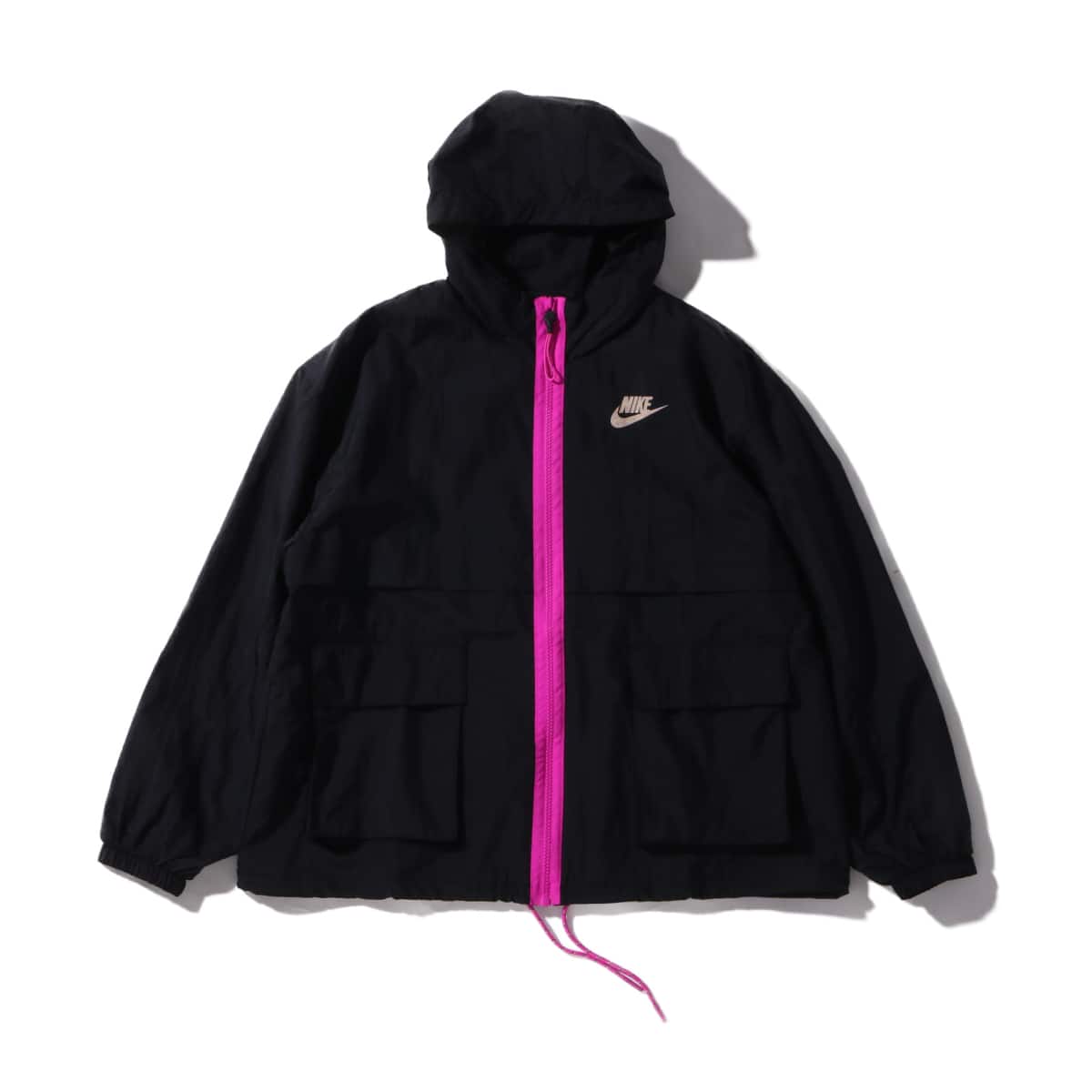 NIKE AS W NSW ICN CLSH JKT WVN BLACK/BLACK/FIRE PINK 20SU-I_photo_large
