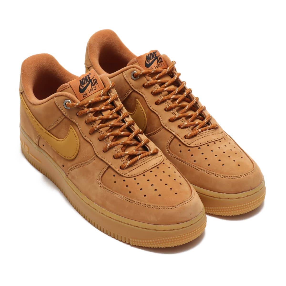 NIKE AIR FORCE 1 '07 WB FLAX/WHEAT-GUM LIGHT BROWN-BLACK 23HO-I