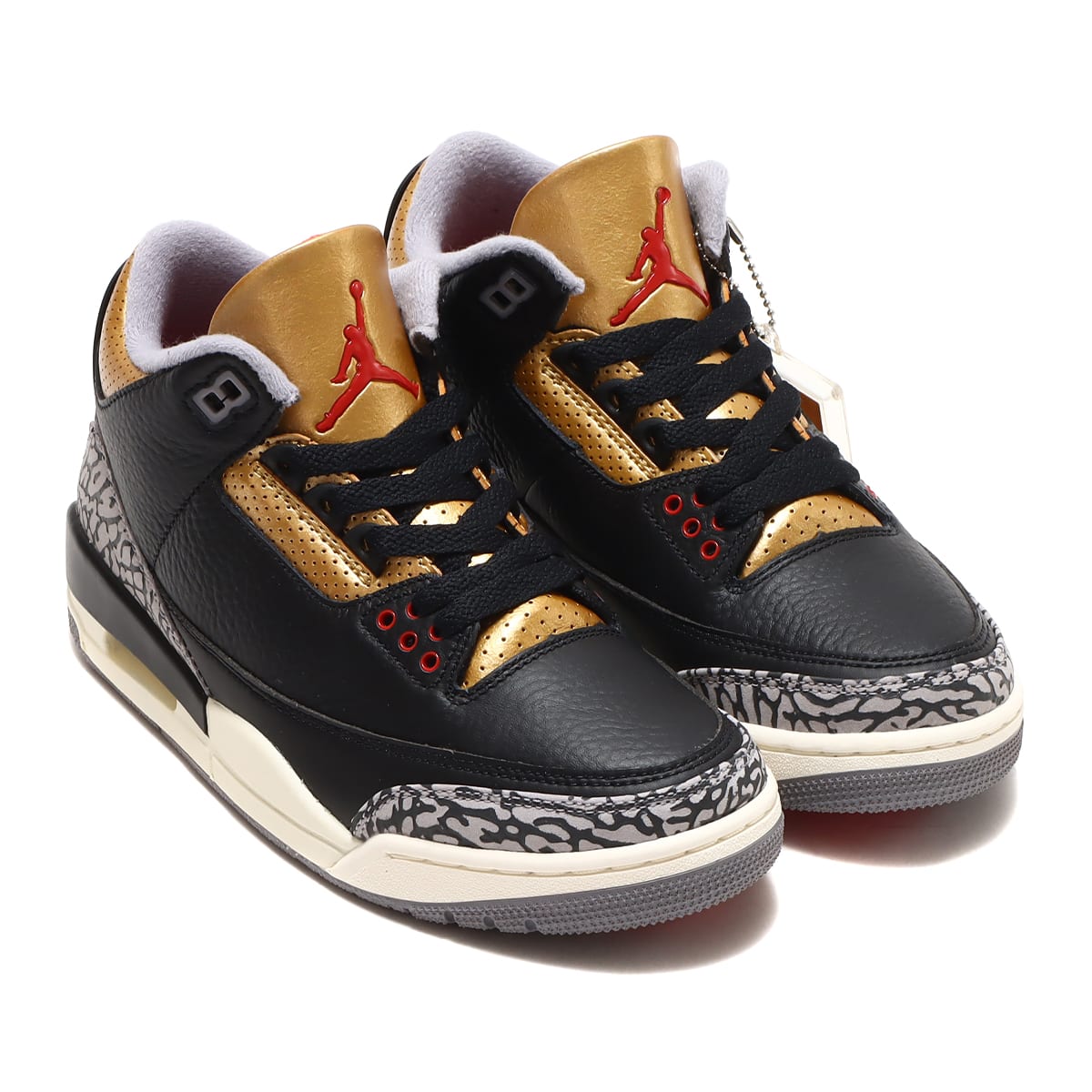 JORDAN BRAND WMNS AIR JORDAN 3 RETRO BLACK/FIRE RED-METALLIC GOLD