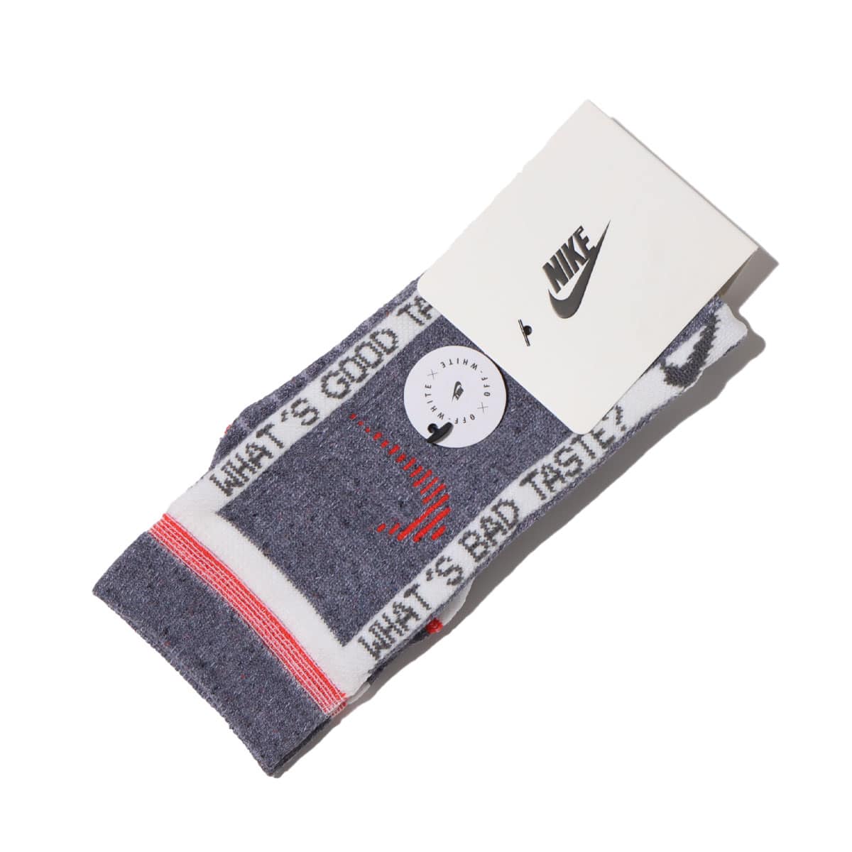 NIKE U NIKE NRG I SOCK GREY/TOTAL CRIMSON 21FA-Sのメイン画像