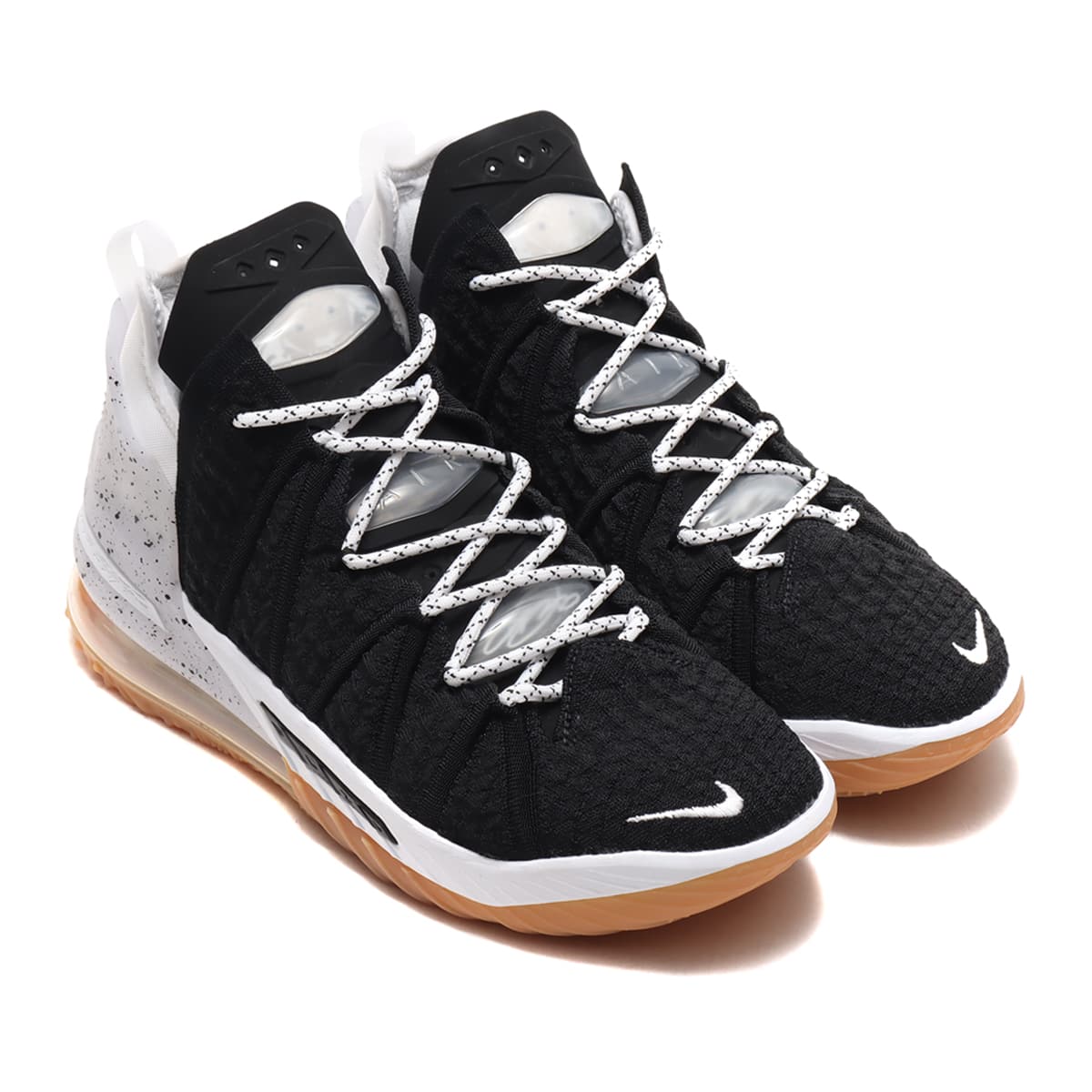 NIKE LEBRON XVIII BLACK/WHITE-GUM MED BROWN 21SU-I_photo_large