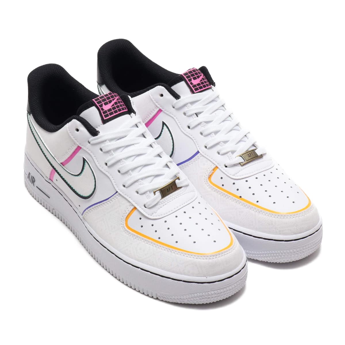NIKE AIR FORCE 1 '07 PRM WHITE/WHITE-BLACK-KINETIC GREEN 19HO-S_photo_large