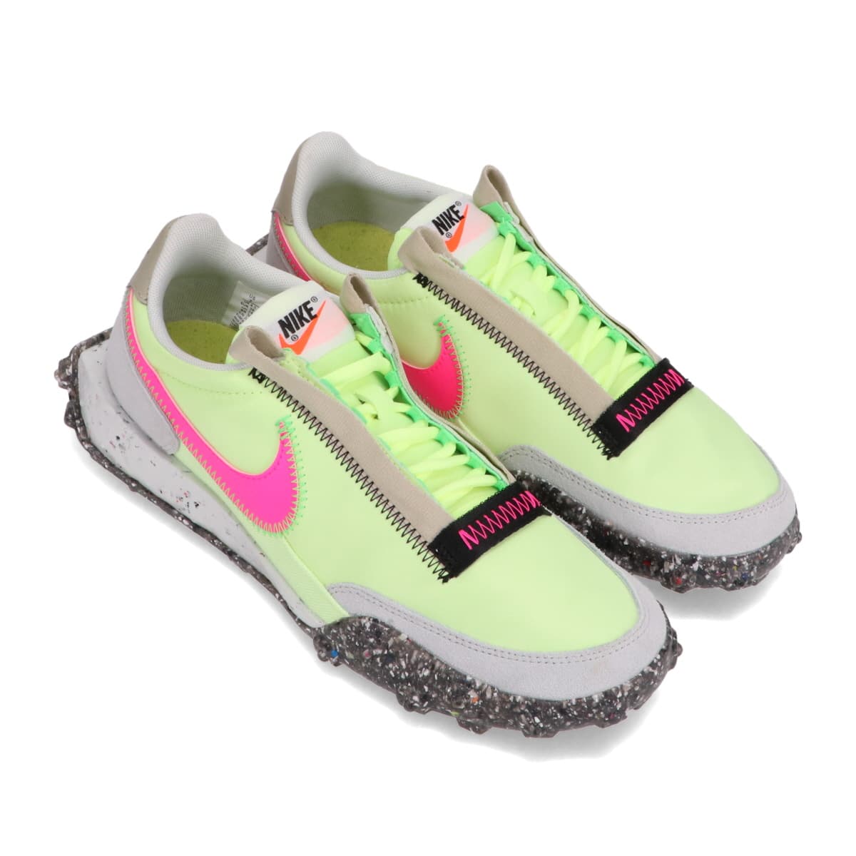 NIKE WAFFLE RACER CRATER BARELY VOLT/PINK BLAST-BLACK 20HO-I_photo_large