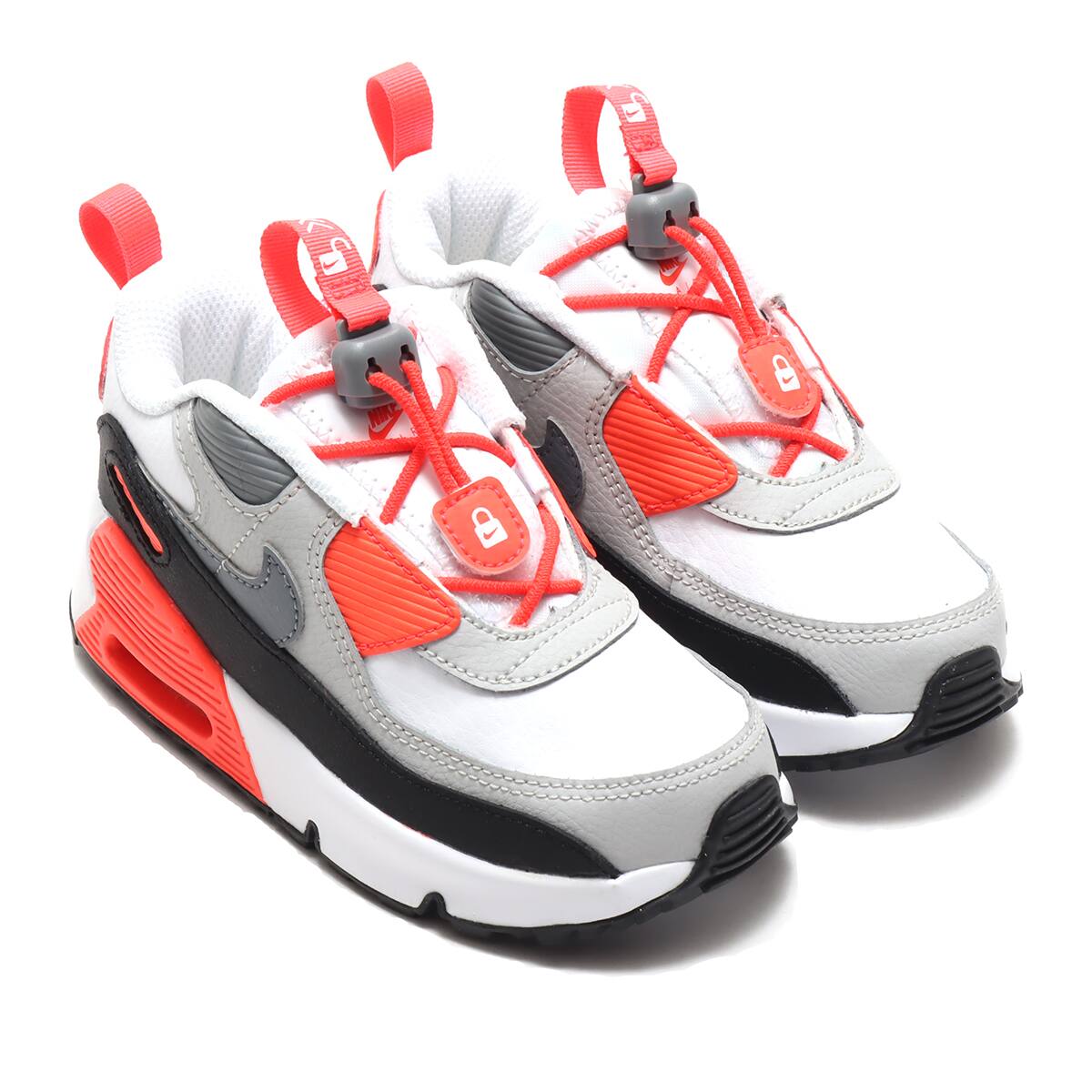 NIKE AIR MAX 90 TOGGLE (TD) WHITE/COOL GREY-NEUTRAL GREY-BLACK 21SP-I_photo_large