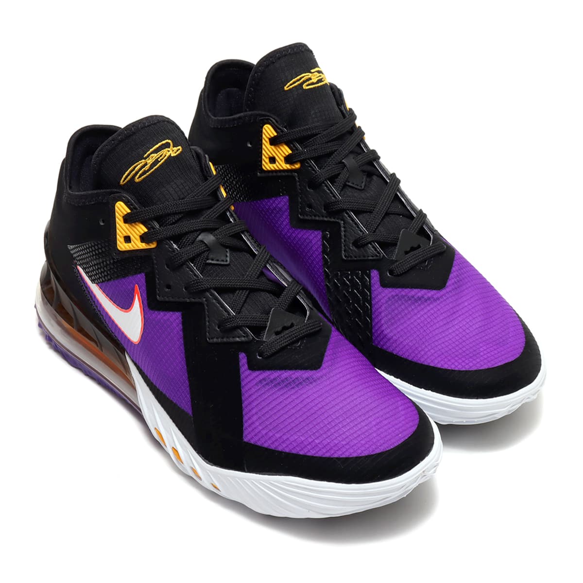 NIKE LEBRON XVIII LOW BLACK/WHITE-FIERCE PURPLE-RACER BLUE 21SU-I_photo_large