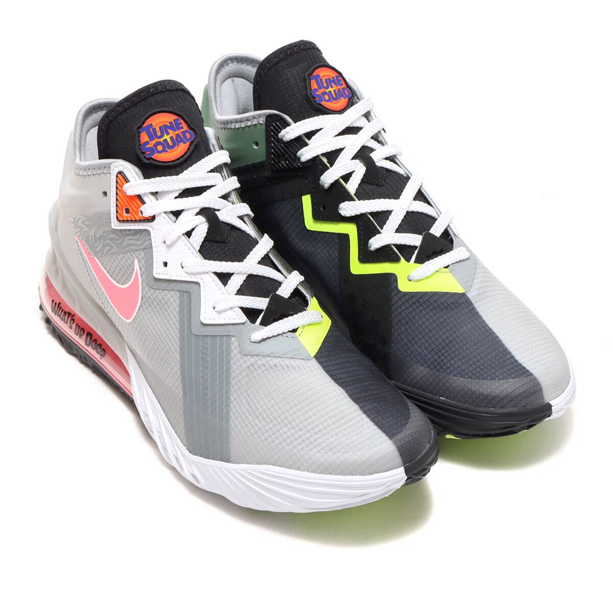 NIKE LEBRON XVIII LOW LT SMOKE GREY/SUNSET PULSE-BLACK-WHITE 21FA-I_photo_large