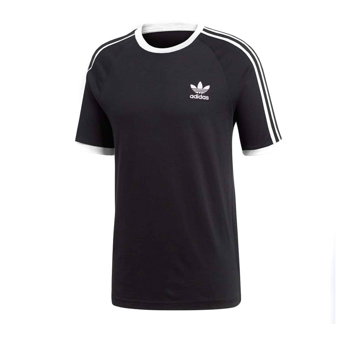adidas 3 stripes tee black