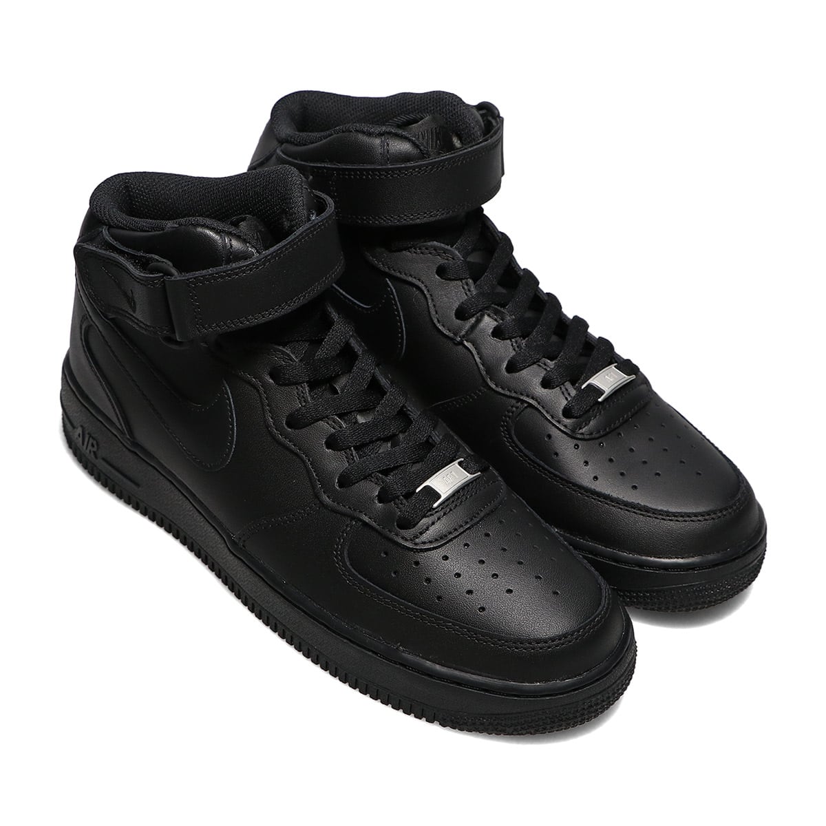 人気色 nike air force1 mid ナイキ エアフォース1 ブラック 黒 - 通販