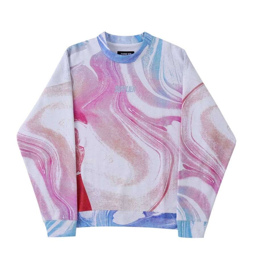 SUPPLIER MARBLE CREW SWEAT LIGHT BLUE 20HO-I_photo_large