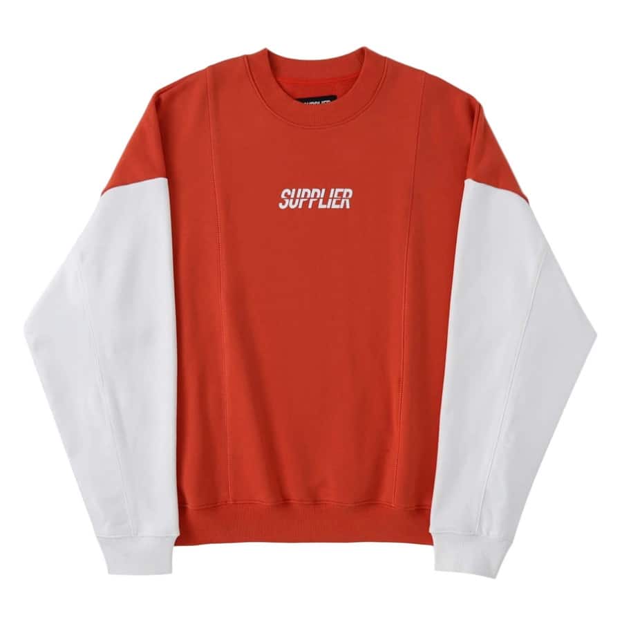 SUPPLIER BICOLOR LOGO CREW SWEAT ORANGE 20HO-I_photo_large