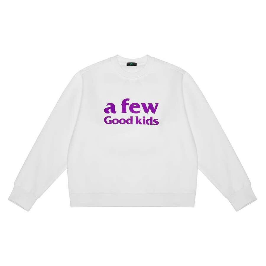 A FEW GOOD KIDS Basic Rhinestone Logo Sweat WHITE 20HO-I_photo_large