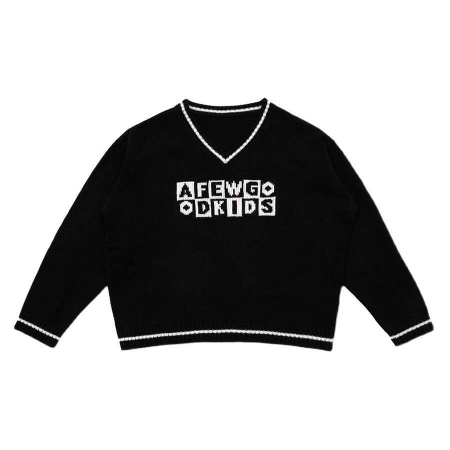 A FEW GOOD KIDS Anti Logo Knit BLACK 20HO-I_photo_large