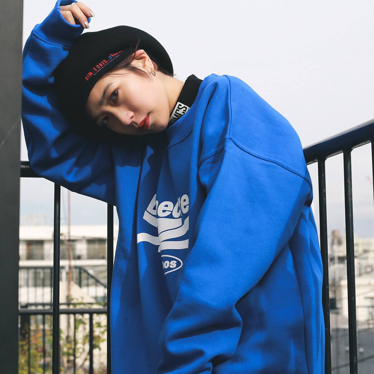 atmos pink × DIM.E CRES. BIG LOGO LONG SLEEVE BLUE 18HO-I_photo_large