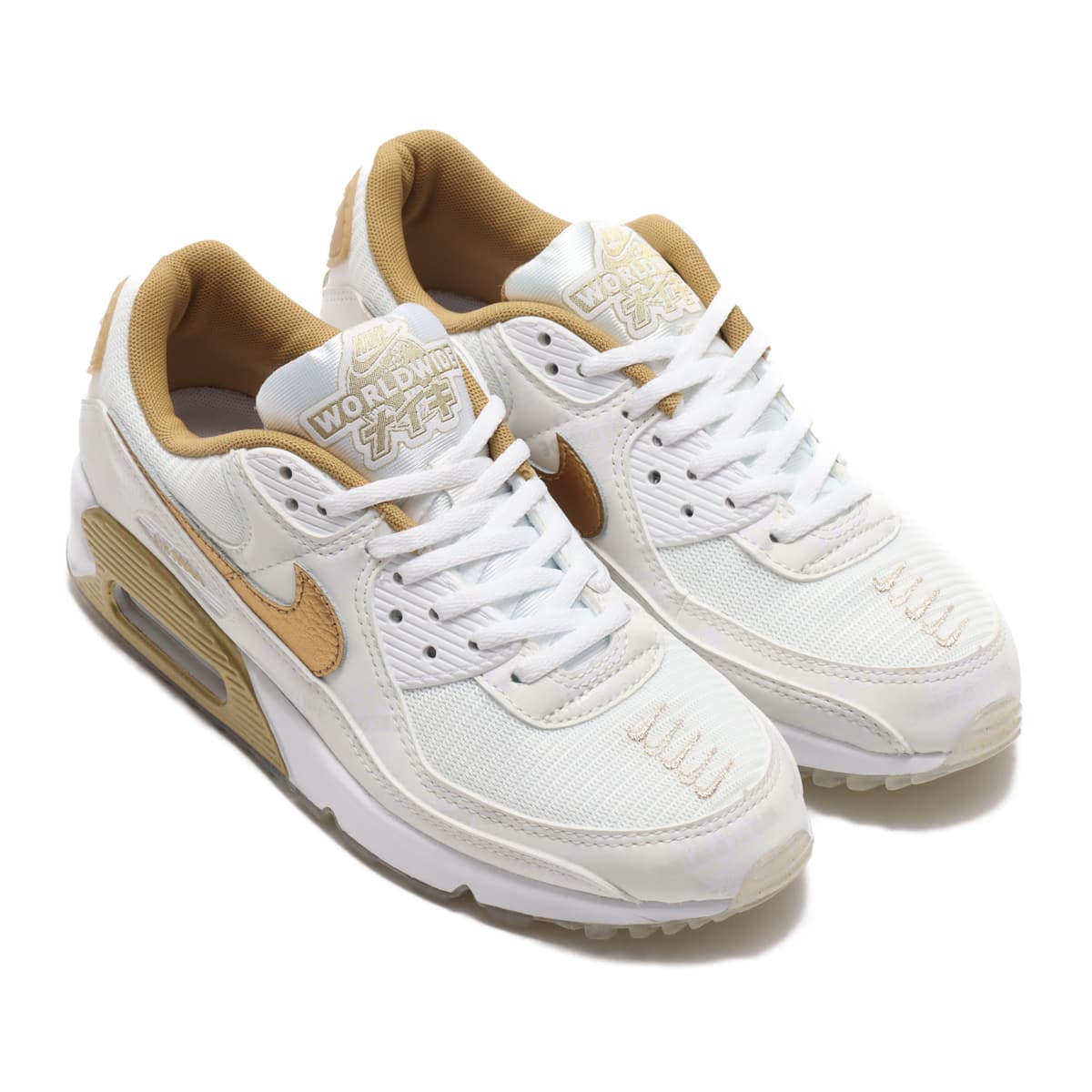 NIKE W AIR MAX 90 SE WHITE/METALLIC GOLD-PLATINUM TINT 20FA-S_photo_large