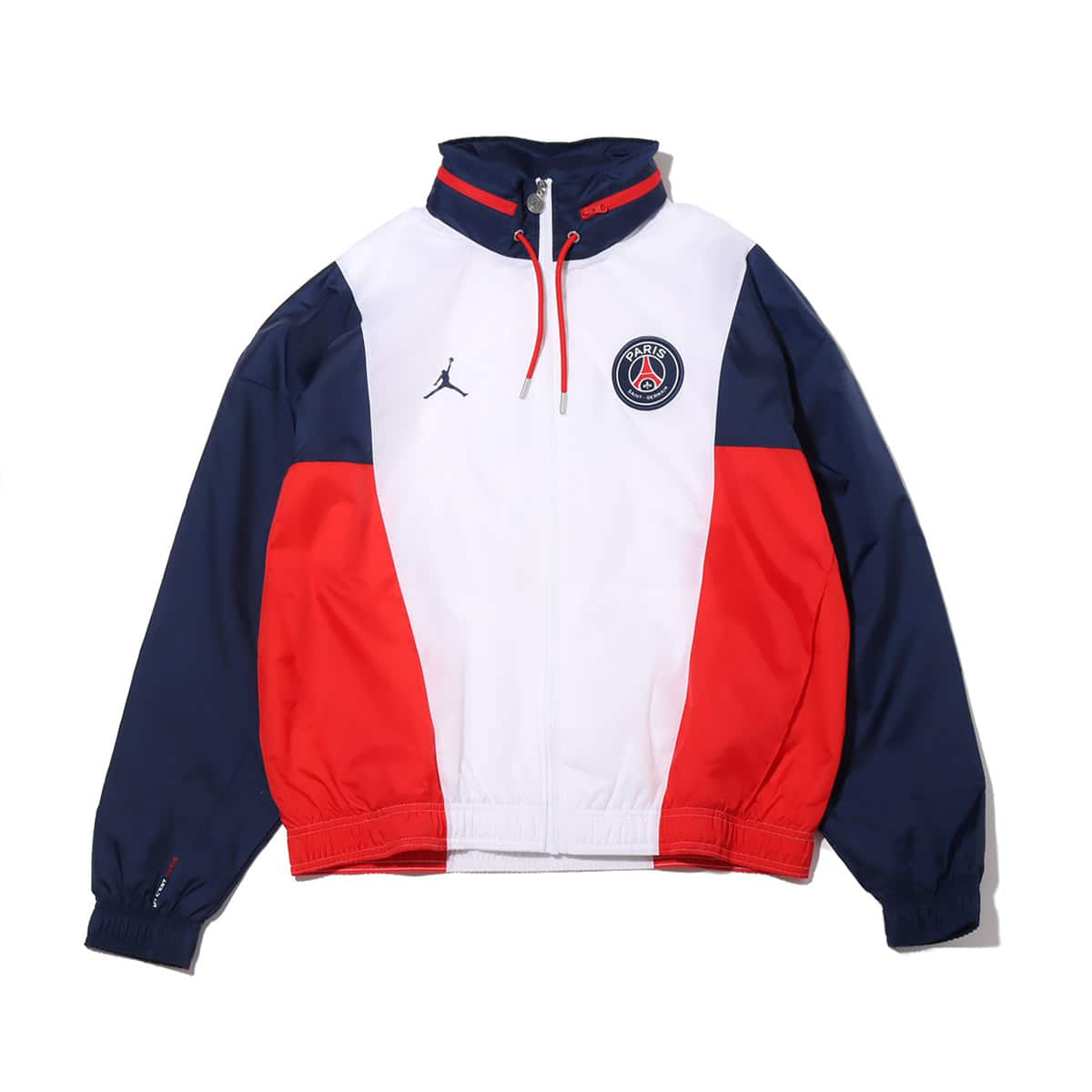 JORDAN BRAND AS M J PSG NYLON HOODED JKT WHITE/MIDNIGHT NAVY 21SU-I