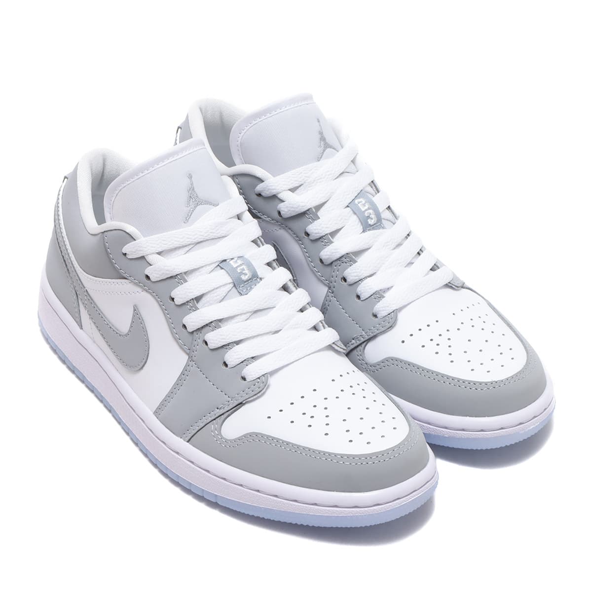 JORDAN BRAND WMNS AIR JORDAN 1 LOW WHITE/WOLF GREY-ALUMINUM 23FA-I