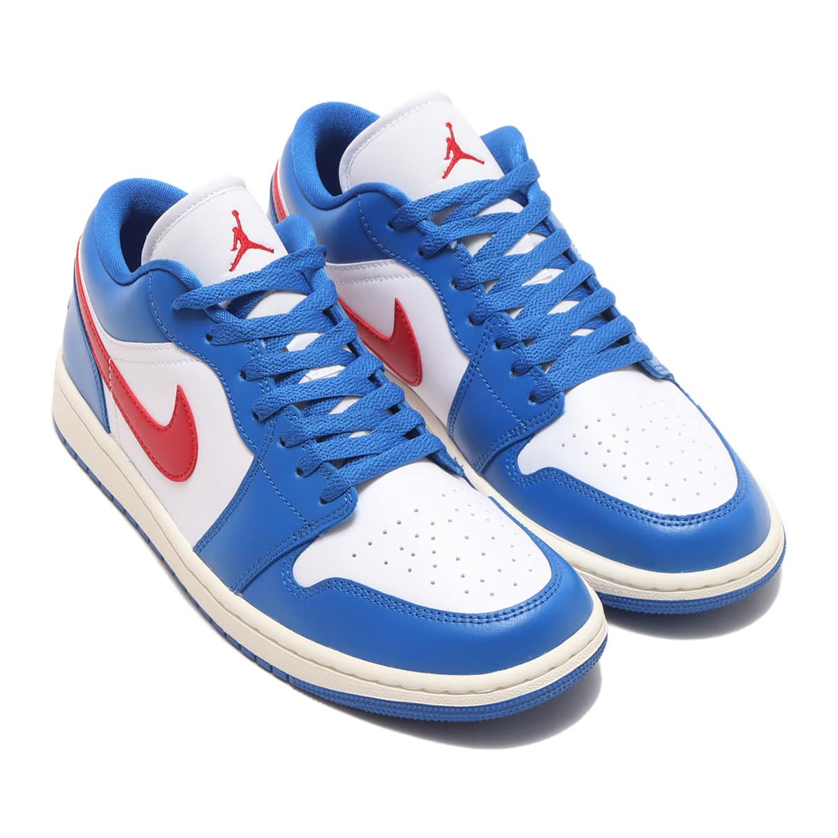 JORDAN BRAND WMNS AIR JORDAN 1 LOW SPORT BLUE/GYM RED-WHITE-SAIL