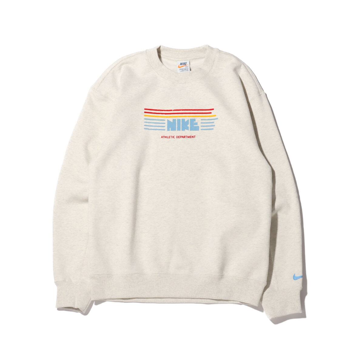 NIKE AS M NSW CRW FLC HVYWT BRS OATMEAL HEATHER/UNIVERSITY BLUE 20HO-I_photo_large