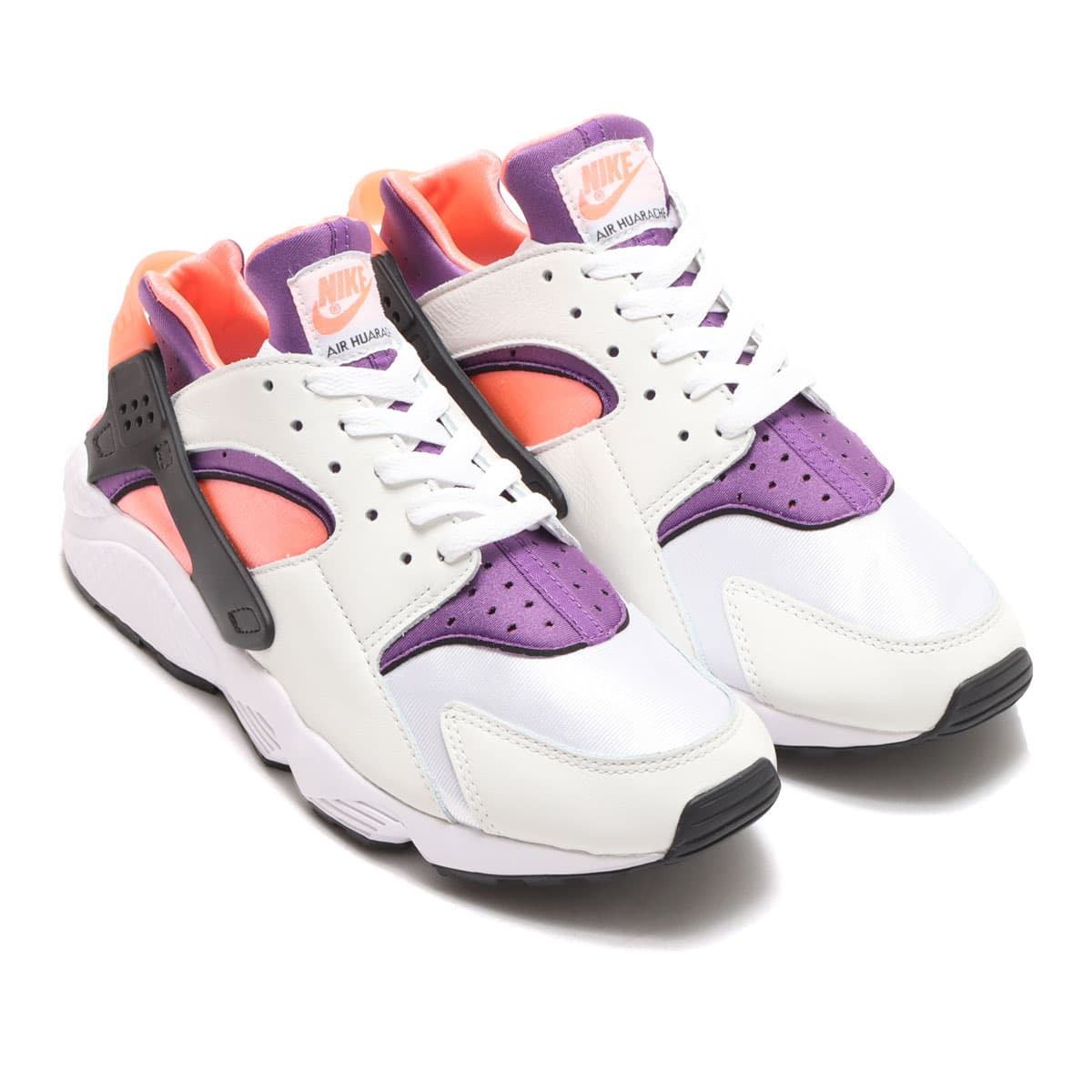 NIKE AIR HUARACHE WHITE/PURPLE-BRIGHT MANGO-BLACK 21SU-I_photo_large