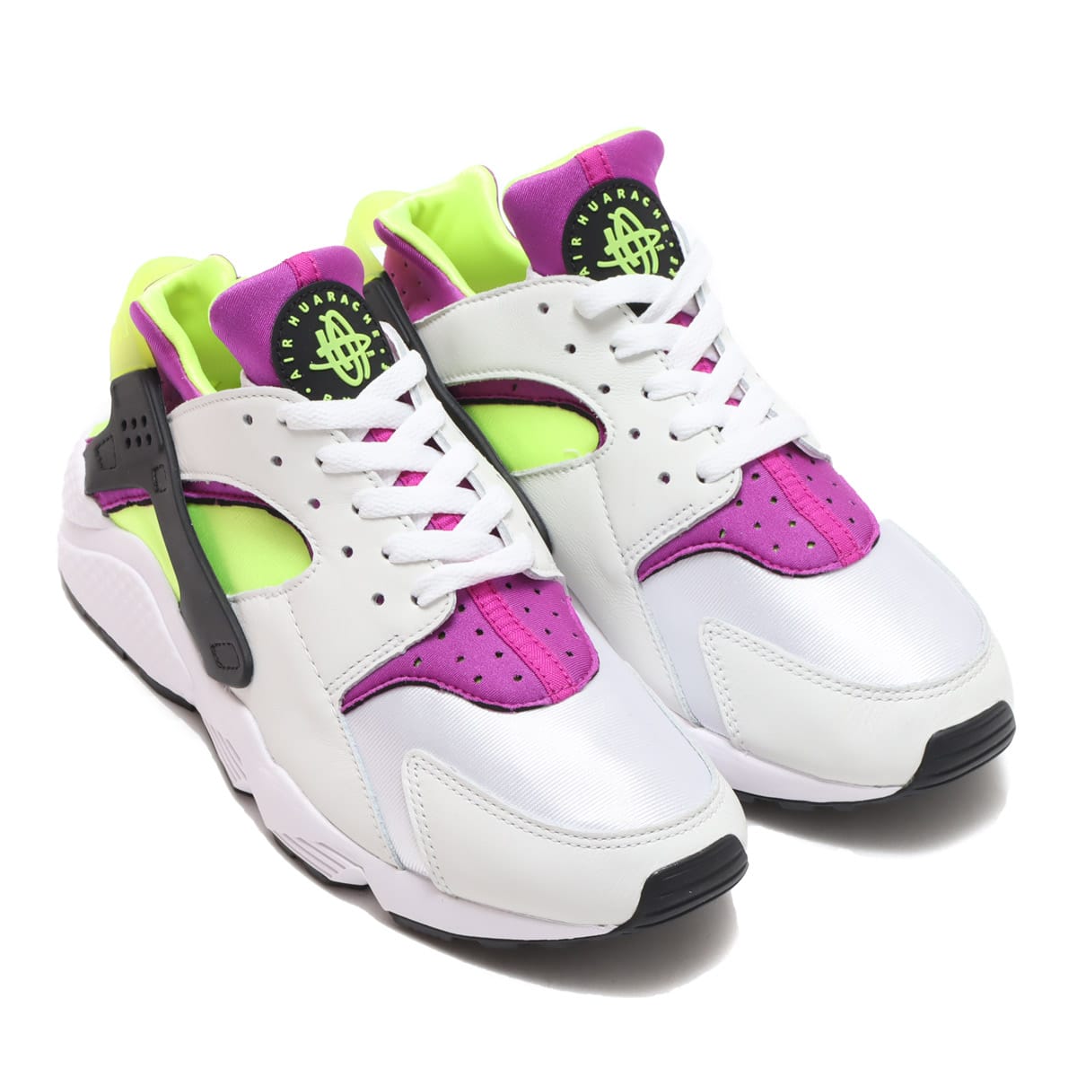 NIKE AIR HUARACHE WHITE/NEON YELLOW-MAGENTA-BLACK 21FA-I_photo_large