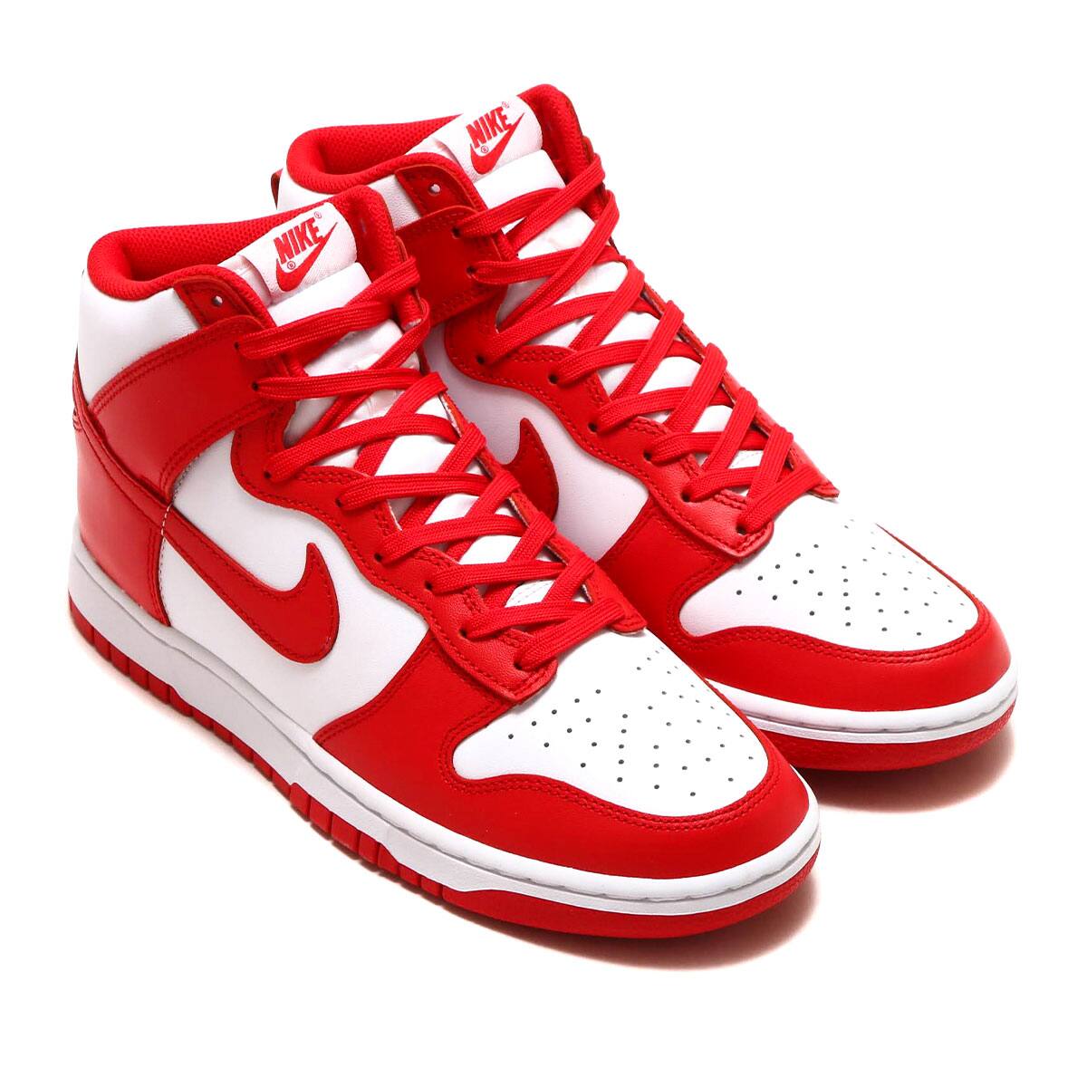 NIKE ナイキ DUNK HI RETRO CHAMPIONSHIP WHITE AND RED ダンク ハイ