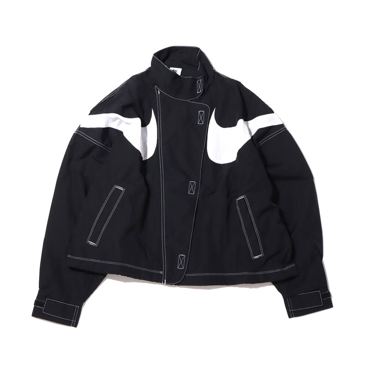 NIKE AS W NSW RPL SWSH WVN GX JKT BLACK/WHITE/WHITE 21FA-I_photo_large