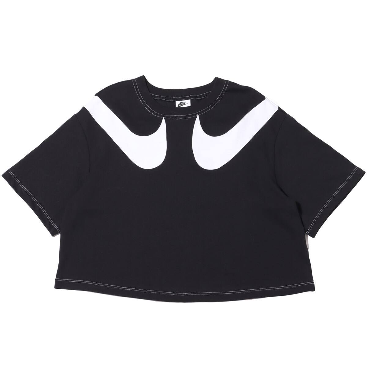 NIKE AS W NSW SWSH GX MOD CROP SS T BLACK/WHITE/WHITE 21FA-I_photo_large