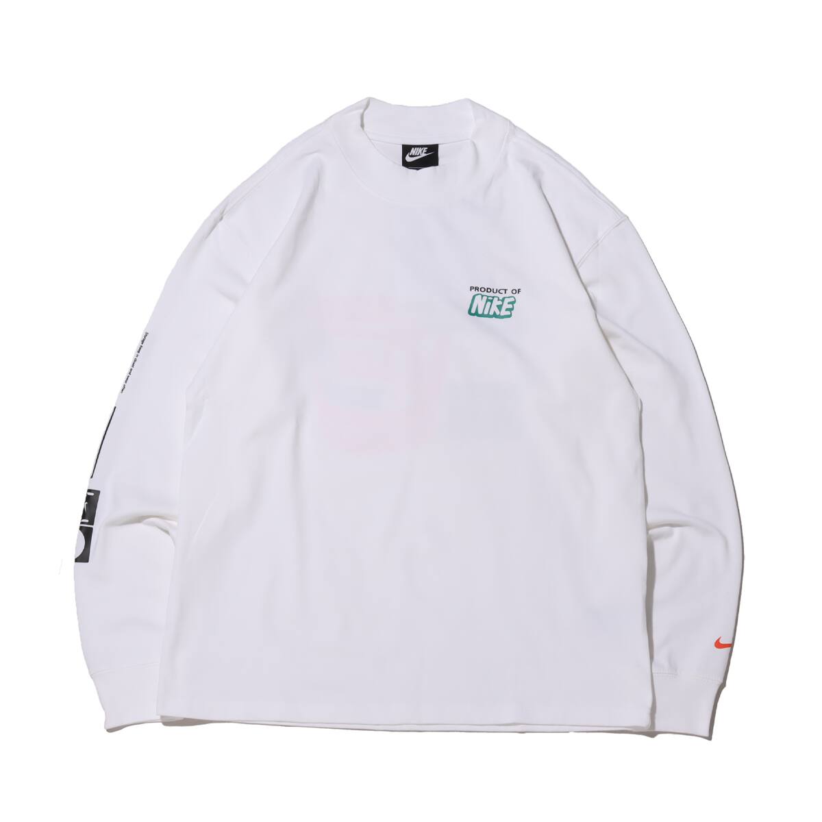 NIKE AS M NSW TEE LS MOCK NECK SM WHITE/NEPTUNE GREEN 21SP-I_photo_large