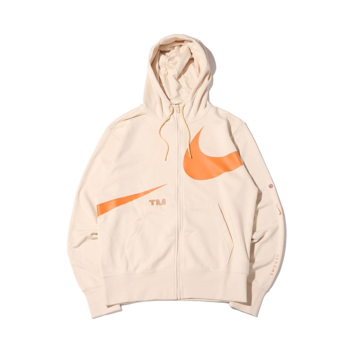 NIKE AS M NSW SWOOSH FZ FT HOODIE PEARL WHITE/HOT CURRY/LT COGNAC 21HO-I_photo_large