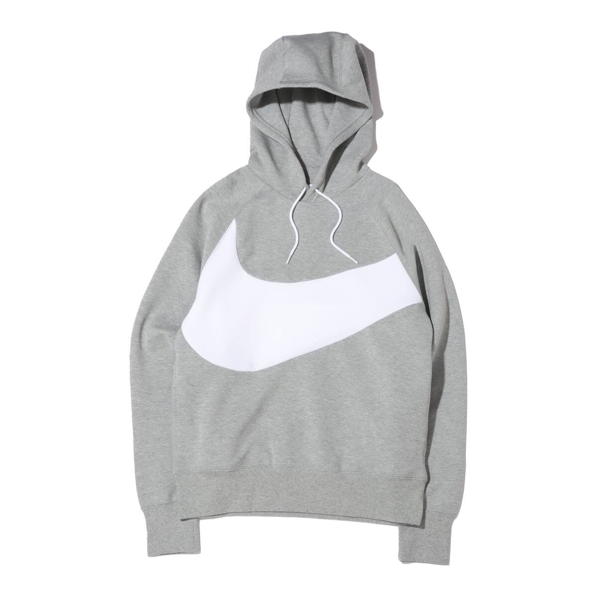 NIKE AS M NSW SWOOSH TCH FLC PO HD DK GREY HEATHER/WHITE/WHITE 21HO-I_photo_large
