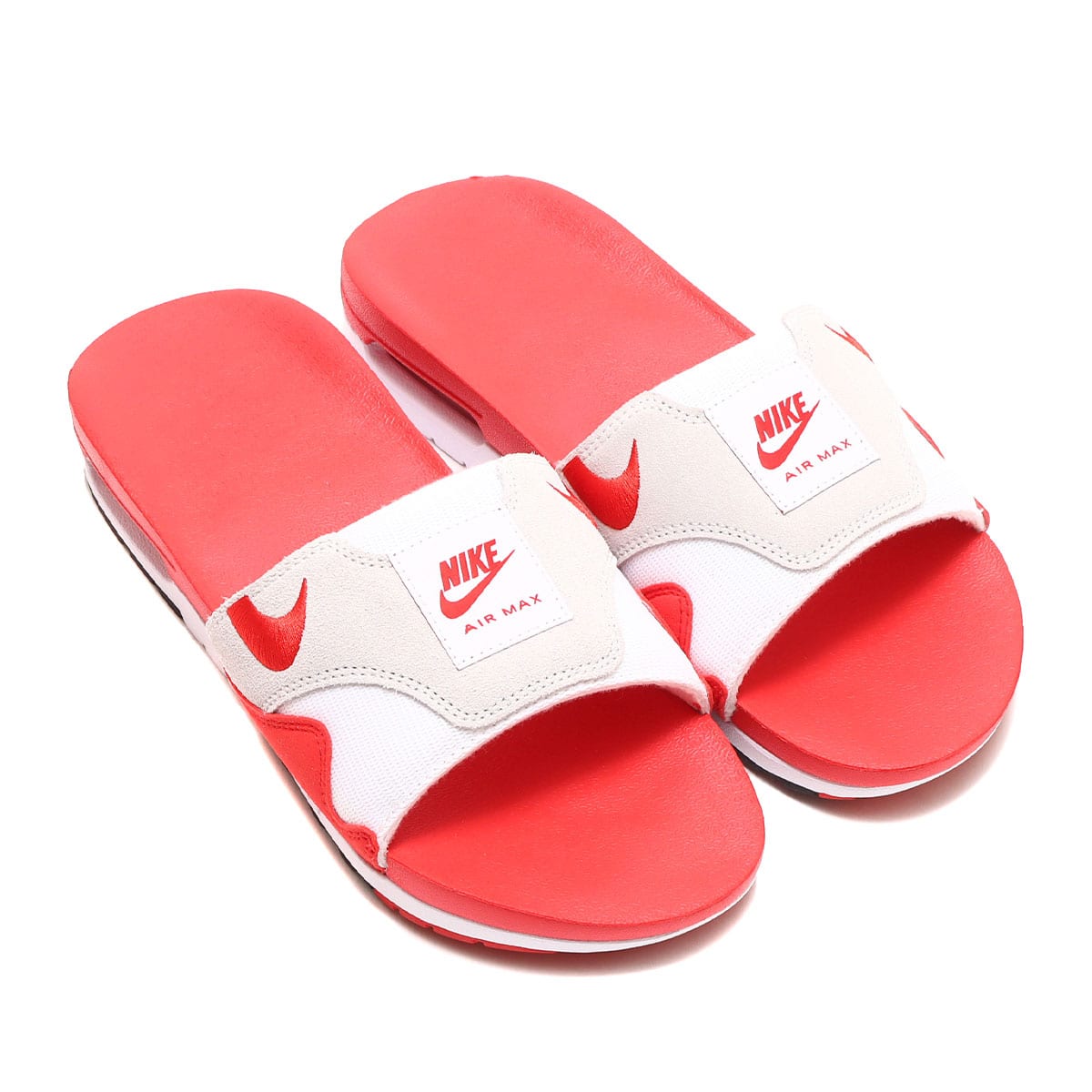 NIKE AIR MAX 1 SLIDE WHITE/UNIVERSITY RED-BLACK 23SU-I