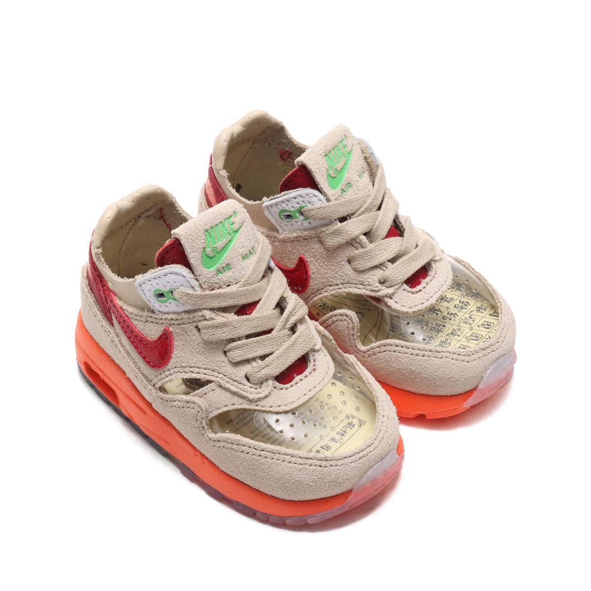 NIKE AIR MAX 1 / CLOT (TD) NET/DEEP RED-ORANGE BLAZE 21SP-S_photo_large