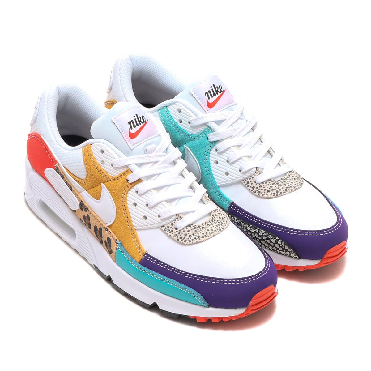 NIKE W AIR MAX 90 SE WHITE/WHITE-LIGHT CURRY-HABANERO RED 22SP-I