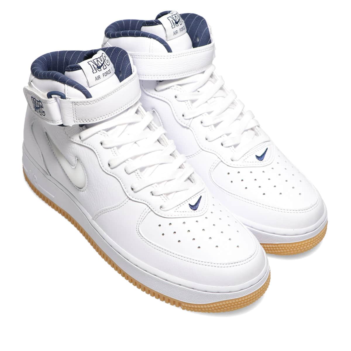 NIKE AIR FORCE 1 MID QS WHITE/WHITE-MIDNIGHT NAVY-GUM YELLOW 21FA-S_photo_large