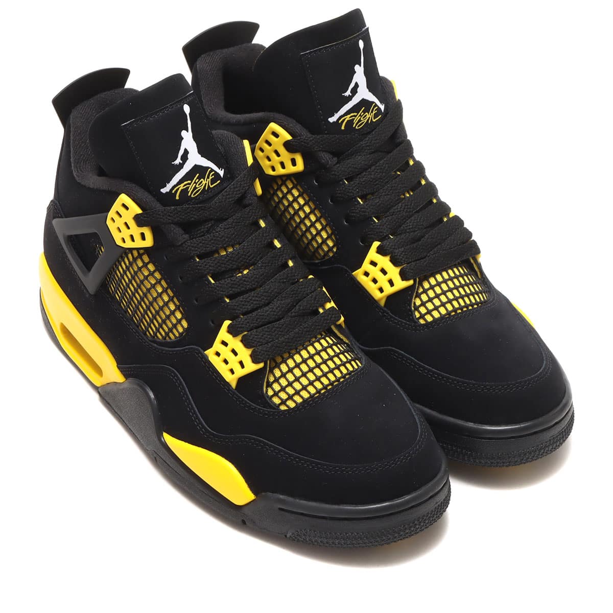 JORDAN BRAND AIR JORDAN 4 RETRO BLACK/WHITE-TOUR YELLOW 23SU-I