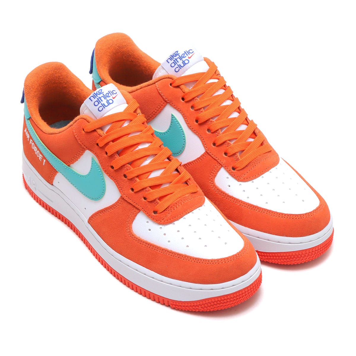 NIKE AIR FORCE 1 '07 LV8 RUSH ORANGE/WASHED TEAL-WHITE 22SP-I