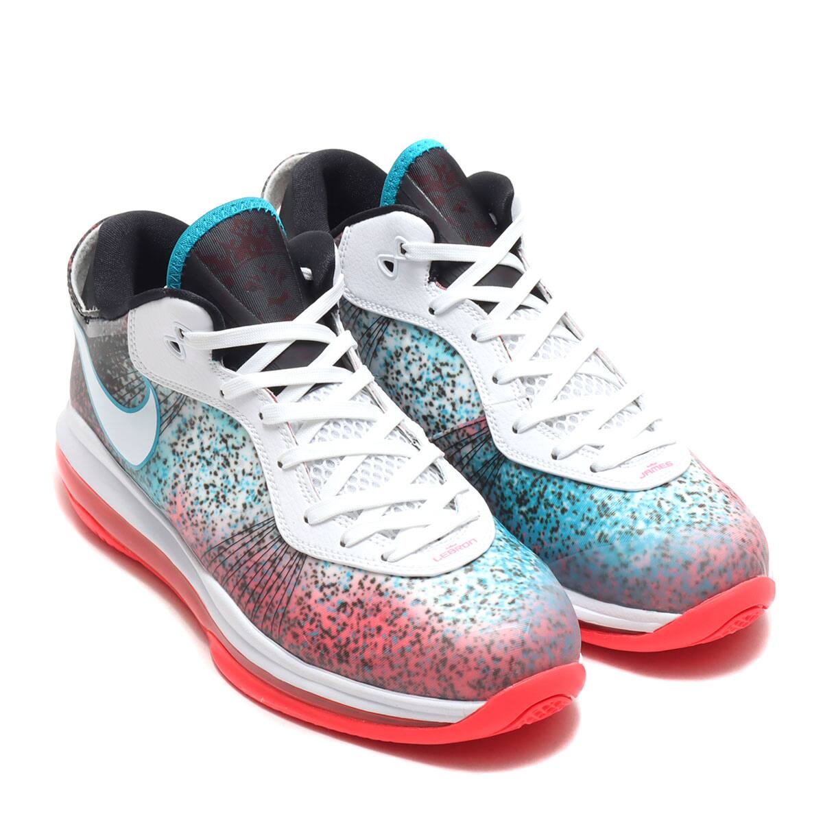 NIKE LEBRON VIII V/2 LOW QS WHITE/WHITE-SOLAR RED-GLASS BLUE 21SU-S_photo_large