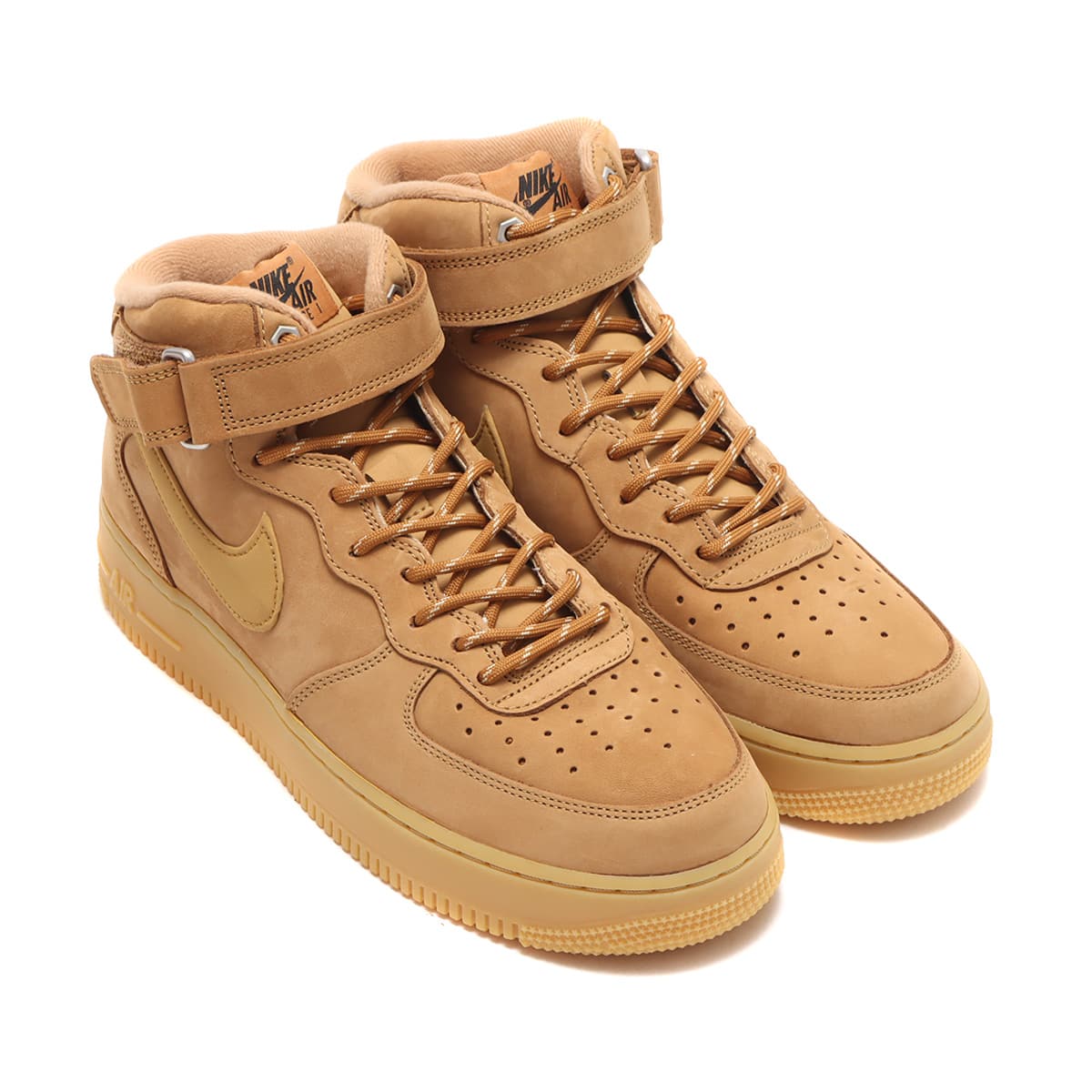 NIKE AIR FORCE 1 MID '07 WB FLAX/WHEAT-GUM LIGHT BROWN-BLACK 23HO-I